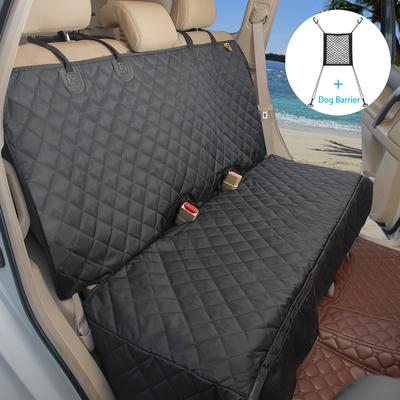 Show full view: Bark Lover Waterproof Nonslip Dog Car Back Seat Cover, 56 x 49-in, Black slide 3 of 9