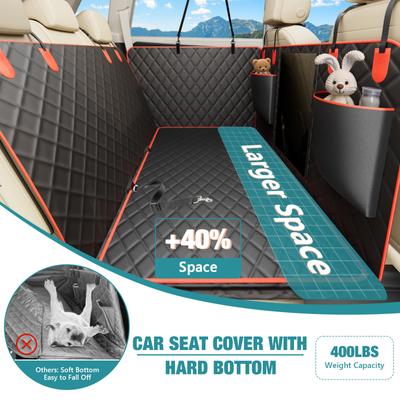 Show full view: Bark Lover Waterproof Nonslip Hammock Dog Car Back Seat Cover, 52 x 64-in, Red slide 5 of 9