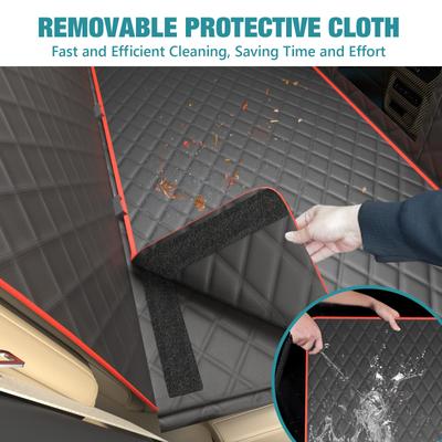 Show full view: Bark Lover Waterproof Nonslip Hammock Dog Car Back Seat Cover, 52 x 64-in, Red slide 8 of 9