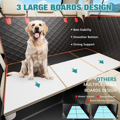 Show full view: Bark Lover Waterproof Nonslip Hammock Dog Car Back Seat Cover, 52 x 64-in, Red slide 6 of 9