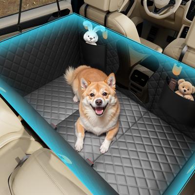Show full view: Bark Lover Waterproof Nonslip Hammock Dog Car Back Seat Cover, 52 x 64-in, Black slide 3 of 8