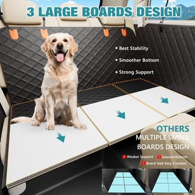 Show full view: Bark Lover Waterproof Nonslip Hammock Dog Car Back Seat Cover, 52 x 64-in, Black slide 5 of 8