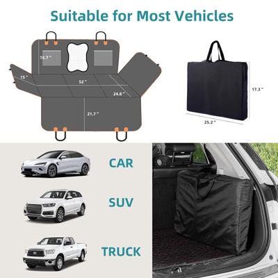 Show full view: Bark Lover Waterproof Nonslip Hammock Dog Car Back Seat Cover, 52 x 64-in, Black slide 2 of 8