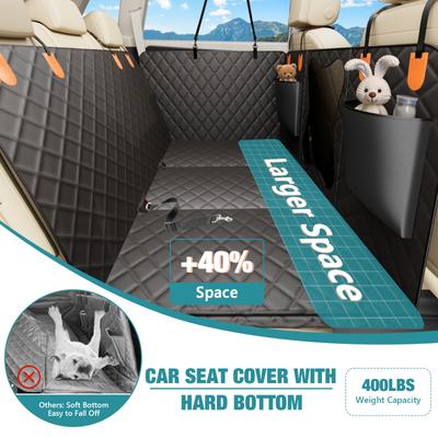 Show full view: Bark Lover Waterproof Nonslip Hammock Dog Car Back Seat Cover, 52 x 64-in, Black slide 4 of 8