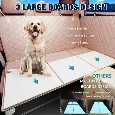 Show full view: Bark Lover Waterproof Nonslip Hammock Dog Car Back Seat Cover, 52 x 64-in, Beige slide 2 of 7