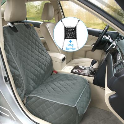 Show full view: Bark Lover Deluxe Waterproof Nonslip Dog Front Seat Cover, 46 x 21-in, Grey slide 3 of 8