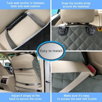 Show full view: Bark Lover Deluxe Waterproof Nonslip Dog Front Seat Cover, 46 x 21-in, Grey slide 4 of 8