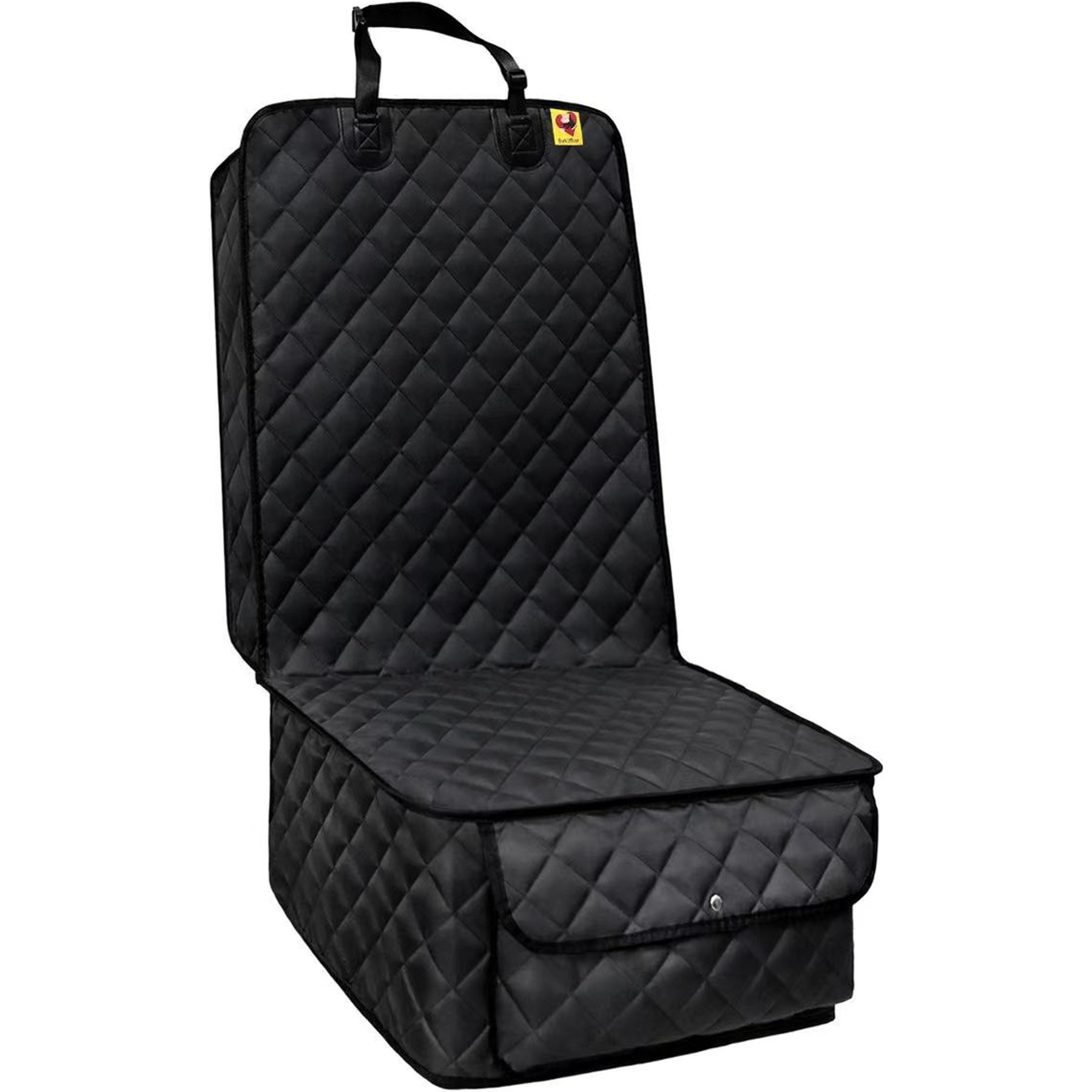 Bark Lover Deluxe Waterproof Nonslip Dog Front Seat Cover, 46 x 21-in, Black