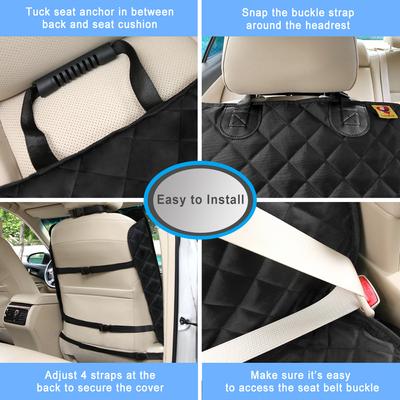 Show full view: Bark Lover Deluxe Waterproof Nonslip Dog Front Seat Cover, 46 x 21-in, Black slide 3 of 7