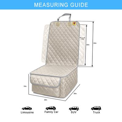 Show full view: Bark Lover Deluxe Waterproof Nonslip Dog Front Seat Cover, 46 x 21-in, Beige slide 4 of 7