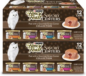 Fancy Feast Savory Centers Variety Pack Canned Cat Food, 3-oz, case of 24