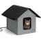 Show in main carousel: K&H Pet Products Outdoor Heated Kitty House Cat Shelter, Gray/Black slide 1 of 13