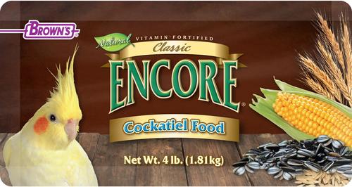 Show full view: Brown's Encore Classic Natural Cockatiel Food, 4-lb bag slide 6 of 10