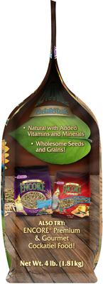 Show full view: Brown's Encore Classic Natural Cockatiel Food, 4-lb bag slide 4 of 10
