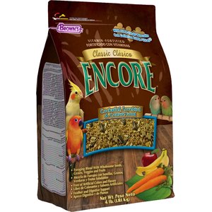 Brown's Encore Classic Natural Cockatiel Food, 4-lb bag