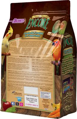 Show full view: Brown's Encore Classic Natural Cockatiel Food, 4-lb bag slide 3 of 10