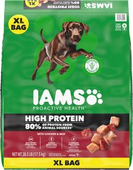 Iams Proactive Health High Protein Chicken & Beef Dry Dog Food, 38.5-lb bag