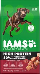 Iams Proactive Health High Protein Chicken & Beef Dry Dog Food, 5-lb bag