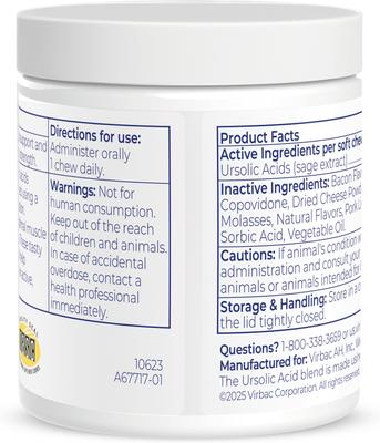 Show full view: Virbac URSOLYX Soft Chew Supplement for Cats, 60 count slide 3 of 3