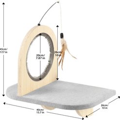allforpaws Skywalk Groom & Play Platform Cat Wall Shelves, Beige slide 2 of 8