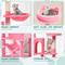 Show in main carousel: Yitahome Multi-Level 75-in Flannel Cat Tree Tower & Condos, Pink slide 8 of 8