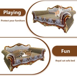 Maloroy Couch Shaped Cat Scratcher Sofa Bed, Large, Grey, Large slide 2 of 4