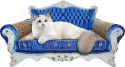 Maloroy Couch Shaped Cat Scratcher Sofa Bed, Large, Brown, Large