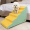 Show in main carousel: BingoPaw High-Density Foam Bed & Sofa Dog Stairs with Gentle Slope, Yellow with Green Stripe, 5 steps slide 1 of 10