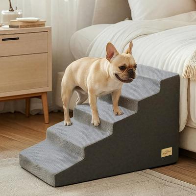 Show full view: BingoPaw High-Density Sponge Foam Dog Steps, Grey, 5 steps slide 3 of 8