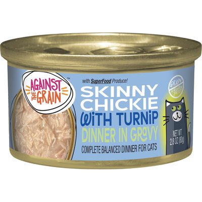Against the Grain Against the Grain Chicken Mayflower & Turnip Dinner Grain-Free Wet Cat Food, 2.8-oz, case of 24