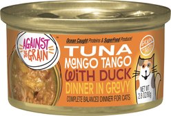 Against the Grain Tuna Mango Tango with Duck Dinner Grain-Free Wet Cat Food, 2.8-oz, case of 24