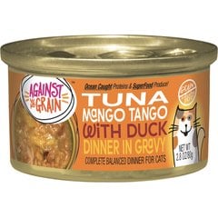 Against the Grain Tuna Mango Tango with Duck Dinner Grain-Free Wet Cat Food, 2.8-oz, case of 24