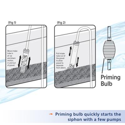 Show full view: Aqueon Siphon Vacuum with Priming Bulb Aquarium Gravel Cleaner, 10-in slide 3 of 12