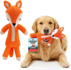 Pacific Pups Products Woodland Animals Fox Squeaky Plush Dog Toy