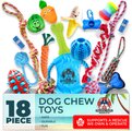 Pacific Pups Rescue Rope & Chew Dog Toy Variety Pack, 18 count