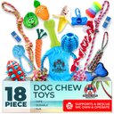 Pacific Pups Rescue Rope & Chew Dog Toy Variety Pack, 18 count