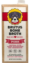 Brutus Broth Pork Bone Broth Hip & Joint with Glucosamine Dog Food Topper, 32-oz box