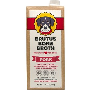 Brutus Broth Pork Bone Broth Hip & Joint with Glucosamine Dog Food Topper, 32-oz box