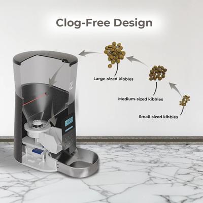 Show full view: Penthouse Paws Smart Automatic with LCD Panel Dog & Cat Feeder, 6L, Black/Stainless Steel slide 9 of 10