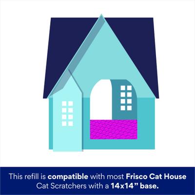 Show full view: Frisco Cat House Cat Scratcher Toy Refill with Catnip, 2 count slide 6 of 7
