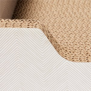 Frisco Step-In Cat Scratcher Toy with Catnip, Natural Chevron