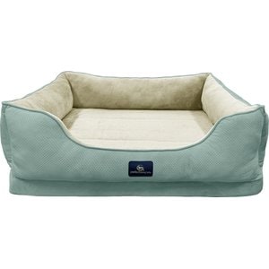 Serta Cuddler Orthopedic Bolster Dog & Cat Bed, Large, Blue