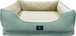 Serta Cuddler Orthopedic Bolster Dog & Cat Bed, Blue, Large