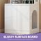 Show in main carousel: Wooflex Hidden Litter Box Modern Cat Litter Box Enclosure with Shelves Charging Station, White, Large: 30.5 x 26.8 x 70.9-in slide 5 of 8