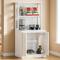 Show in main carousel: Wooflex Hidden Litter Box Modern Cat Litter Box Enclosure with Shelves Charging Station, White, Large: 30.5 x 26.8 x 70.9-in slide 2 of 8
