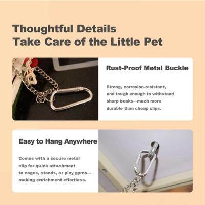 Show full view: Little Pals Christmas Series Reindeer Ring Chewing & Climbing Bird Toy with Bird-Safe Paper, Red/Green/White, 0.1-lb slide 4 of 8