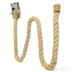 Little Pals 50-in Natural Sisal Rope Climbing Toy Bird Stand, Litte Brown, 1-lb