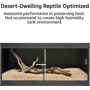 Unipaws Reptile Terrarium, Black, 36-in, 50-gal