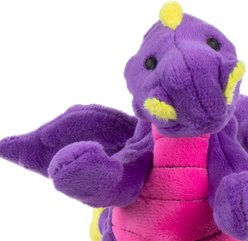 GoDog Dragons Chew Guard Squeaky Plush Dog Toy, Purple, Small slide 2 of 5