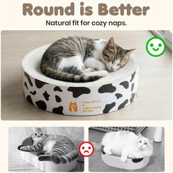 Happy & Polly Round Cat Toy Scratcher, Black, Set of 2 slide 2 of 9